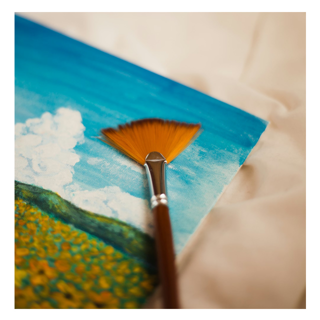 Creative acrylic painting process by Anupama Mathur